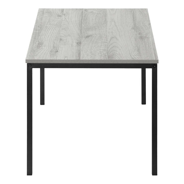 40" Gray And Black Metal Coffee Table