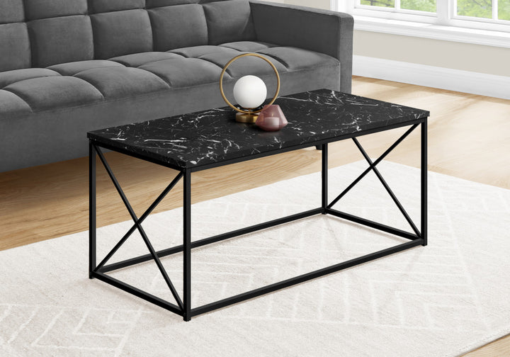 41" Black Metal Coffee Table