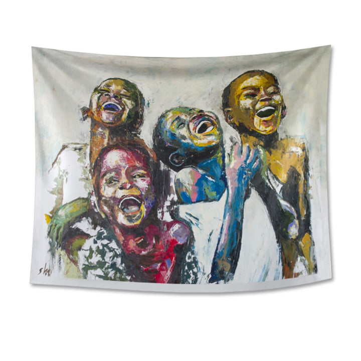 Julio Happy Kids Unframed Tapestry Wall Art