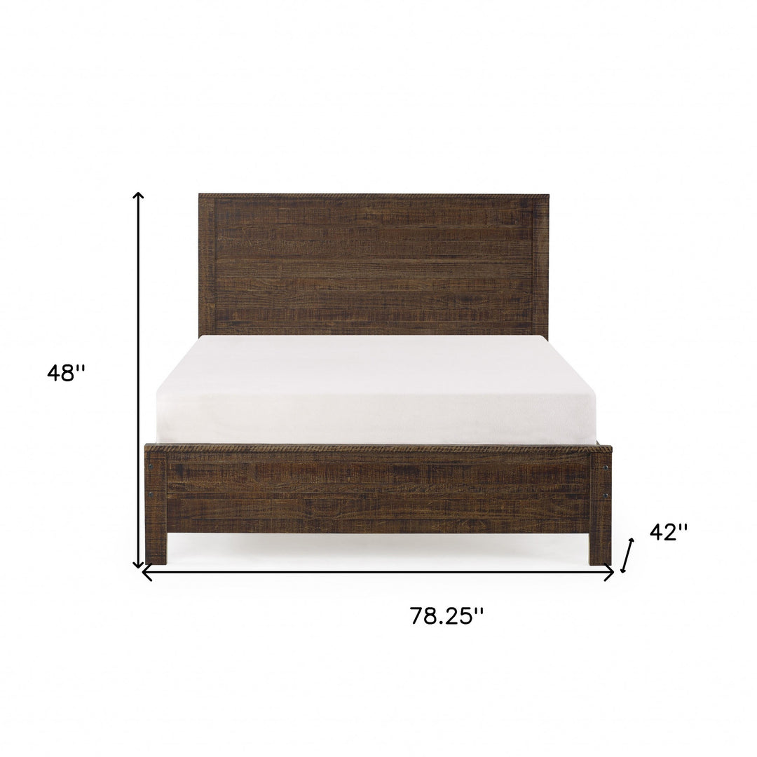 Gray Solid Wood Twin Bed Frame