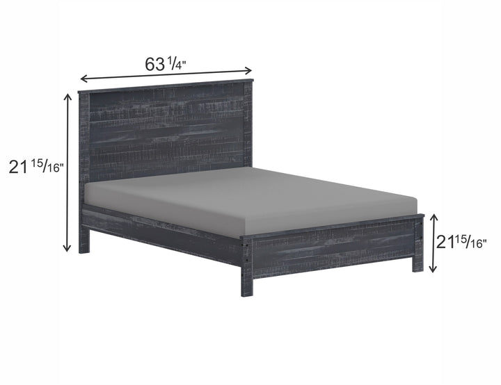 Gray Solid Wood Twin Bed Frame