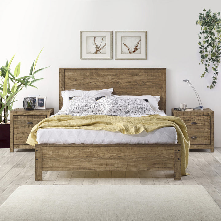 Dark Brown Solid Wood Twin Bed Frame