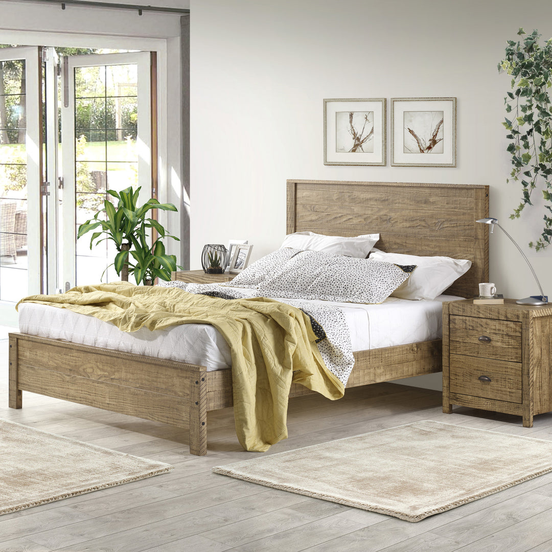 Dark Brown Solid Wood Twin Bed Frame