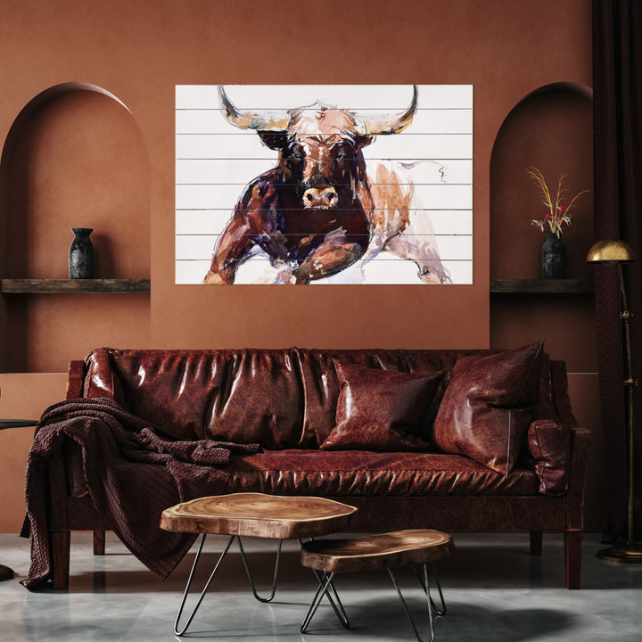 The Bull Unframed p-Oxybis(benzenesulfonyl hydrazide) Wall Art