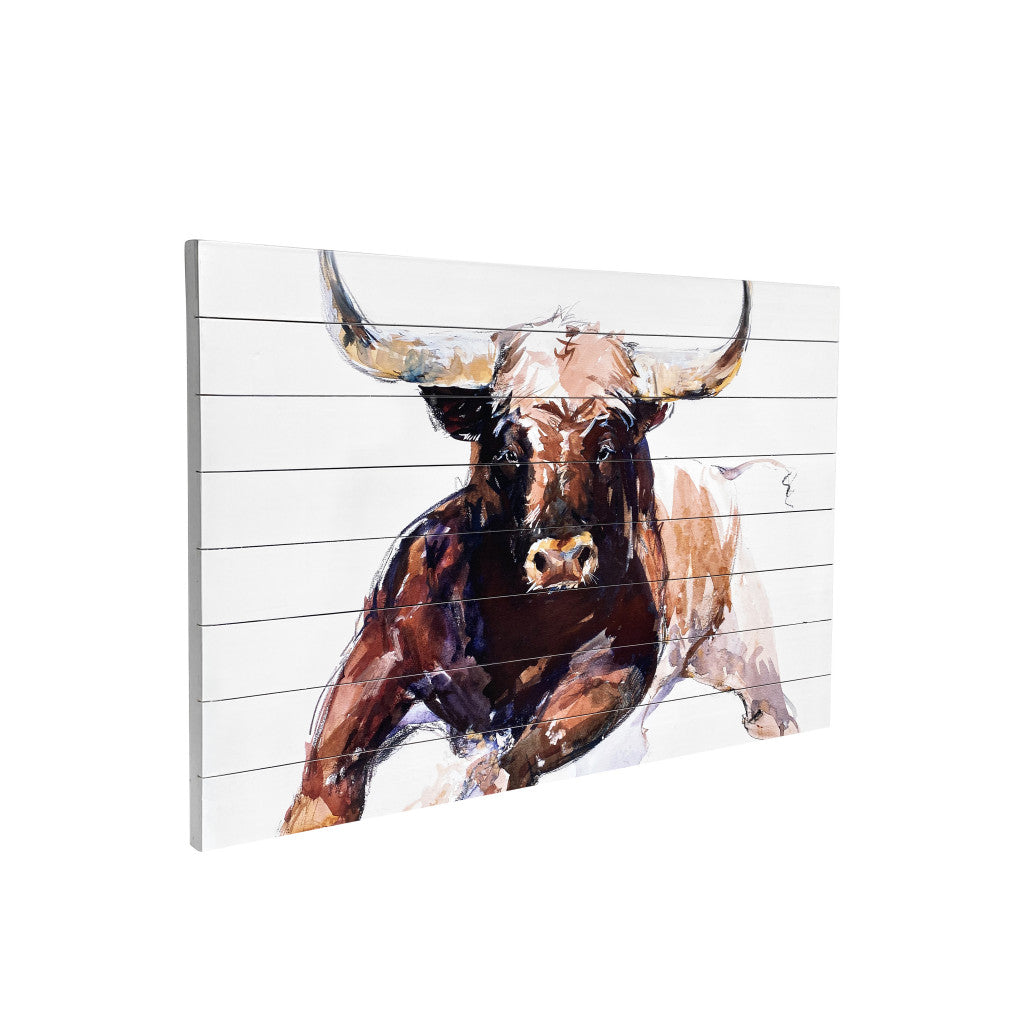 The Bull Unframed p-Oxybis(benzenesulfonyl hydrazide) Wall Art