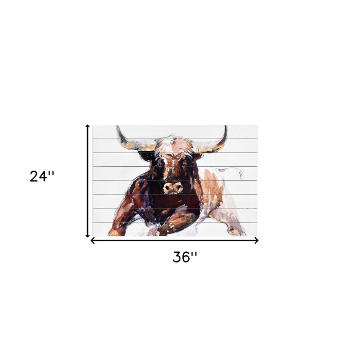 The Bull Unframed p-Oxybis(benzenesulfonyl hydrazide) Wall Art