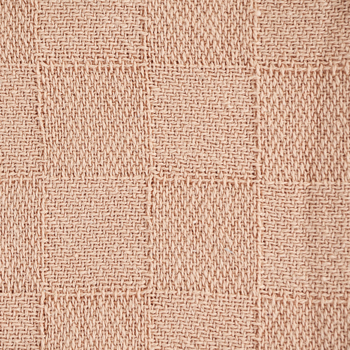 50" X 60" Orange Woven Cotton Throw Blanket with Fringe