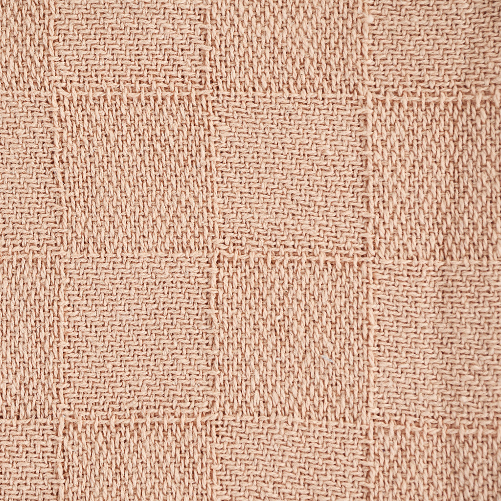 50" X 60" Orange Woven Cotton Throw Blanket with Fringe