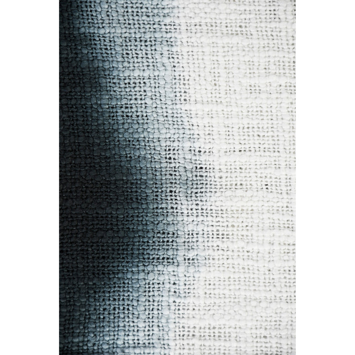 50" X 60" Black and White Woven Cotton Ombre Throw Blanket with Fringe