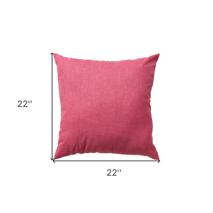 22" Hot Pink Indoor Outdoor Throw Pillow