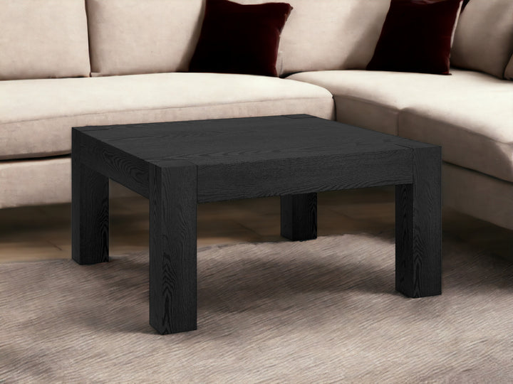 34" Black Square Coffee Table