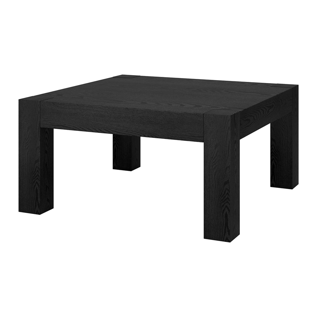 34" Black Square Coffee Table