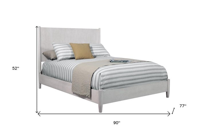 Gray Solid and Manufactured Wood California King Bed