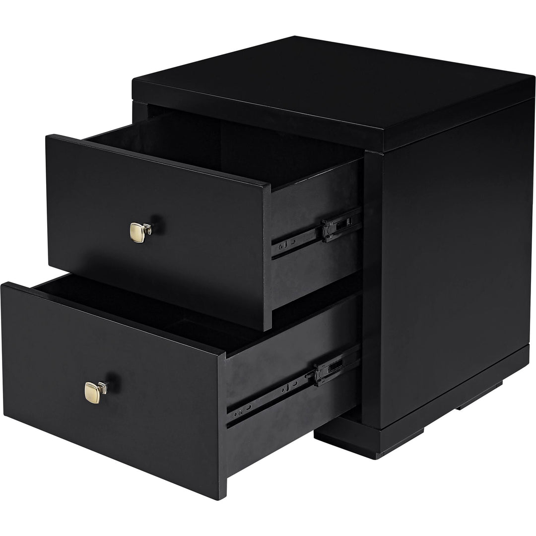 19" Espresso Two Drawer Nightstand