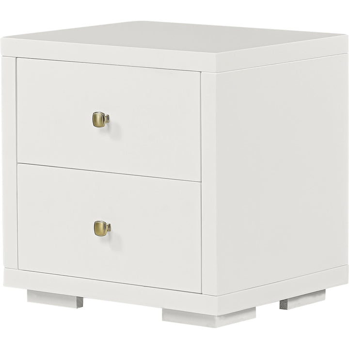 19" Espresso Two Drawer Nightstand