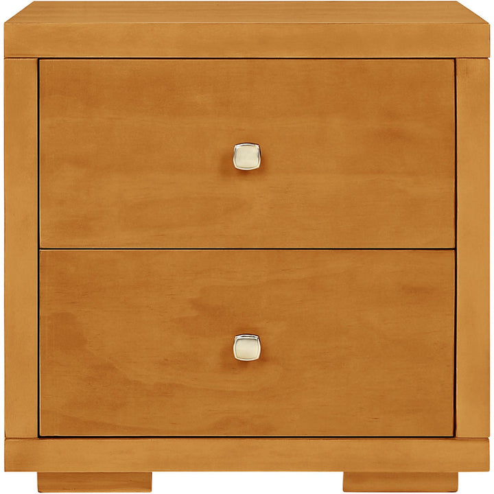 19" Oak Two Drawer Nightstand