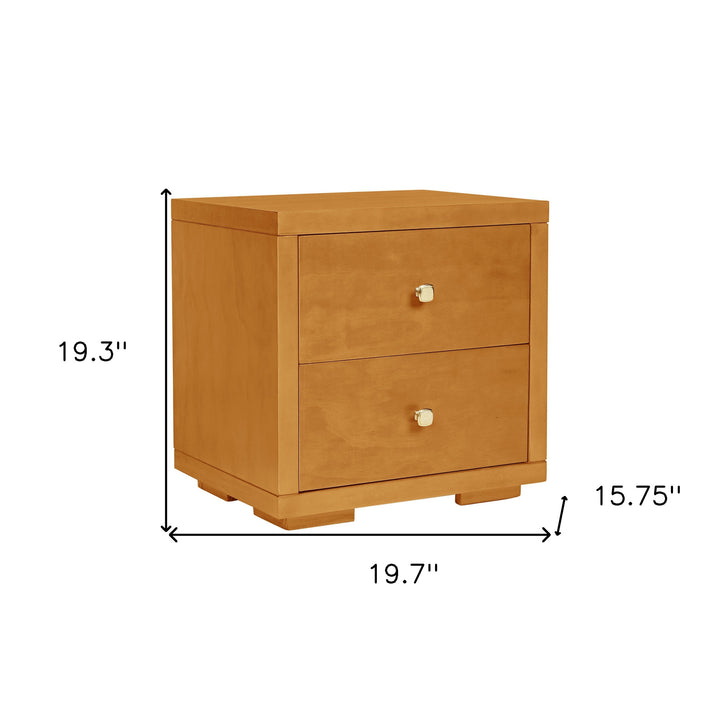 19" Espresso Two Drawer Nightstand