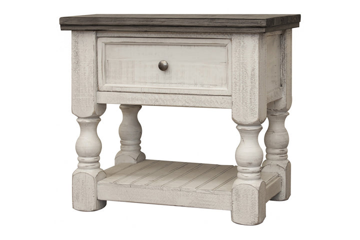 27" Ivory One Drawer Nightstand