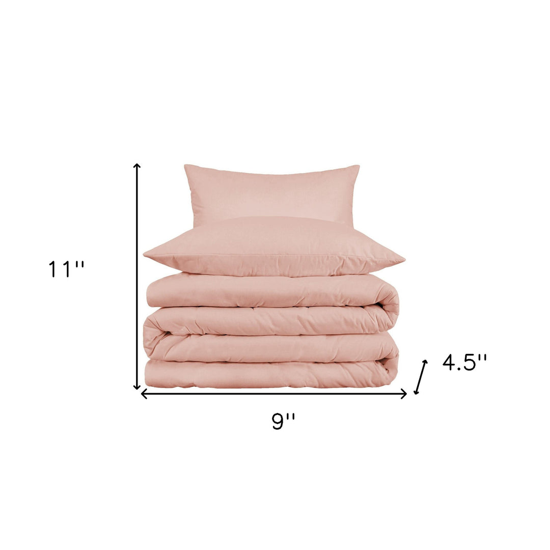 Blush King Cotton Blend 1000 Thread Count Washable Duvet Cover Set