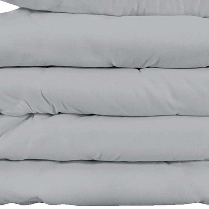 Light Gray King Cotton Blend 1000 Thread Count Washable Duvet Cover Set