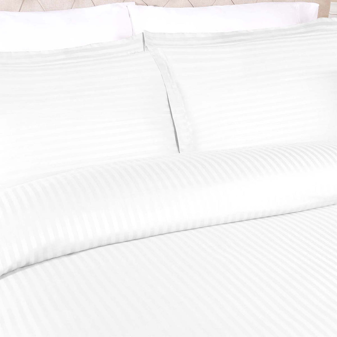 White Queen Cotton Blend 400 Thread Count Washable Duvet Cover Set