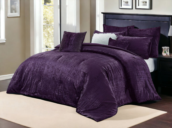 Navy Blue Queen Polyester 180 Thread Count Washable Down Comforter Set