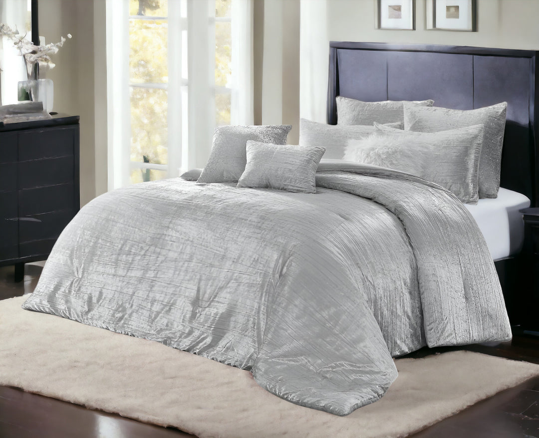 Navy Blue Queen Polyester 180 Thread Count Washable Down Comforter Set