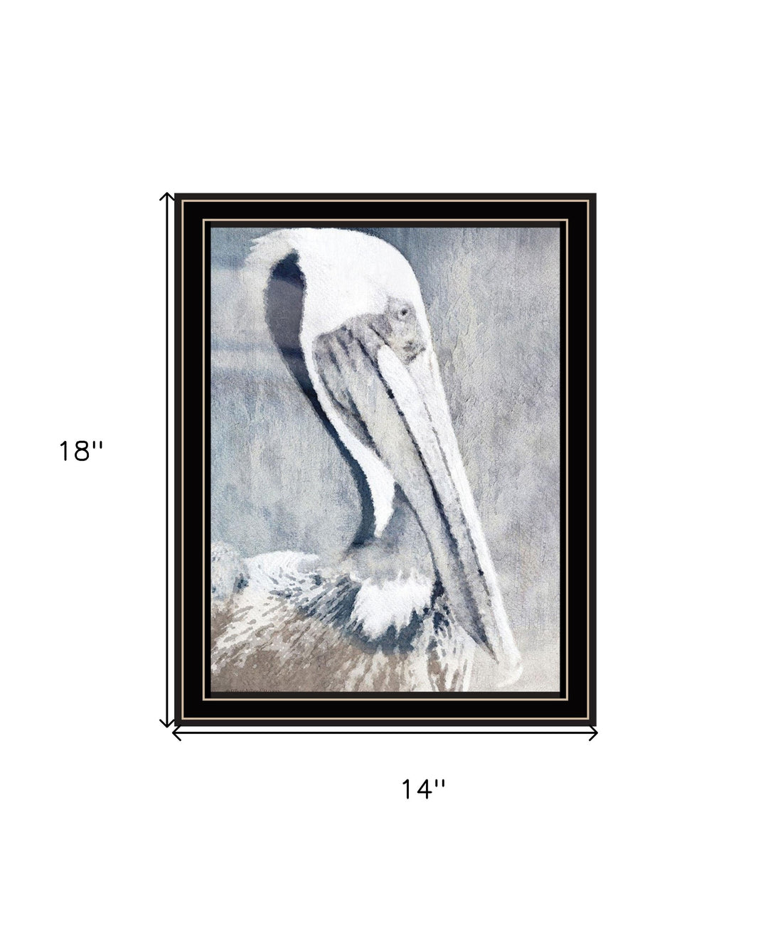 PELICAN Black Framed Print Wall Art