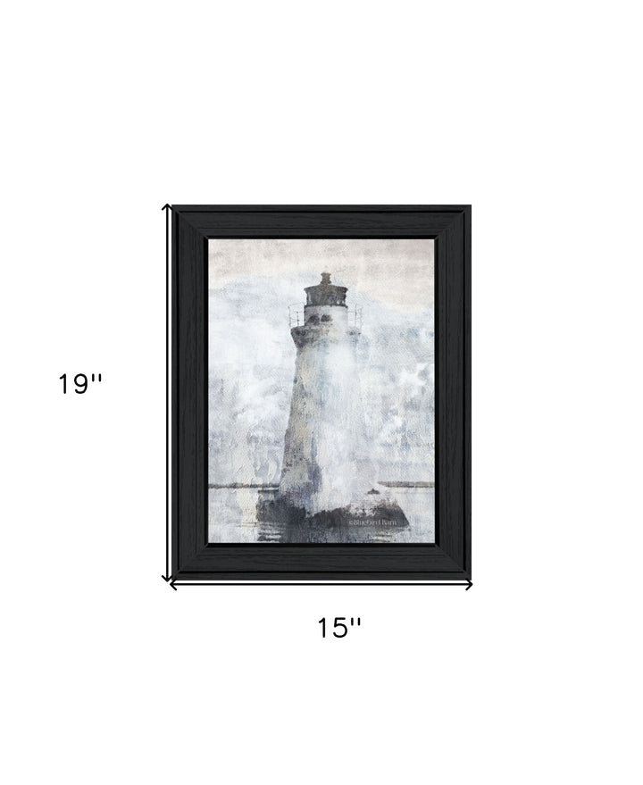 Lighthouse Black Framed Print Wall Art