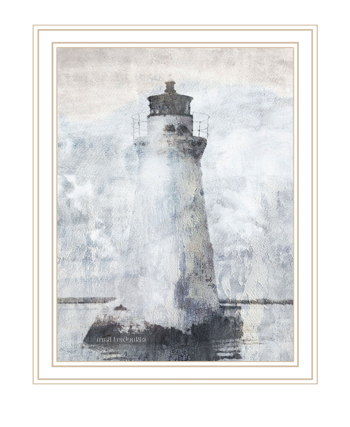 Lighthouse Black Framed Print Wall Art