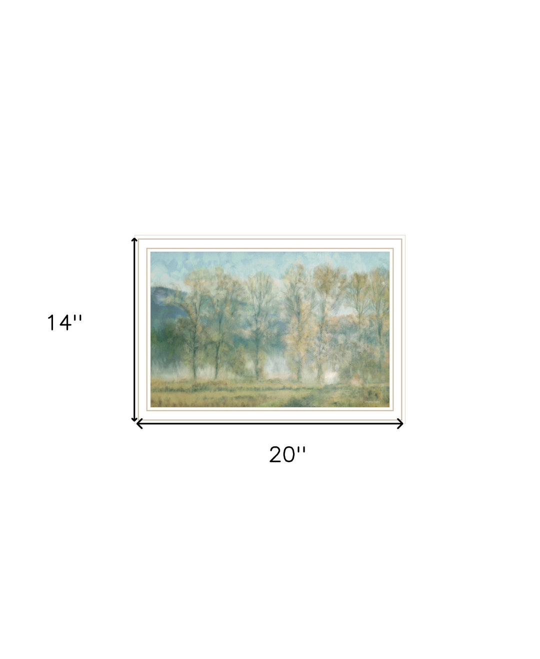 Peaceful Tree Line Black Framed Print Wall Art