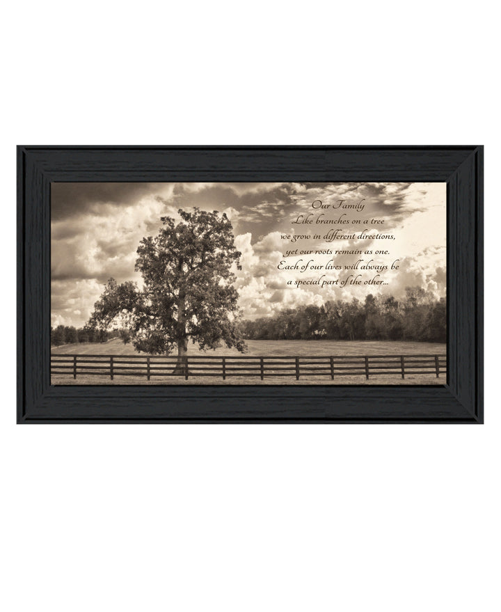 Our Family Black Framed Print Wall Art