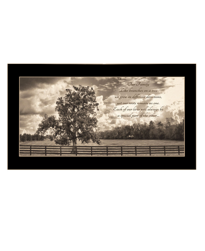 Our Family Black Framed Print Wall Art