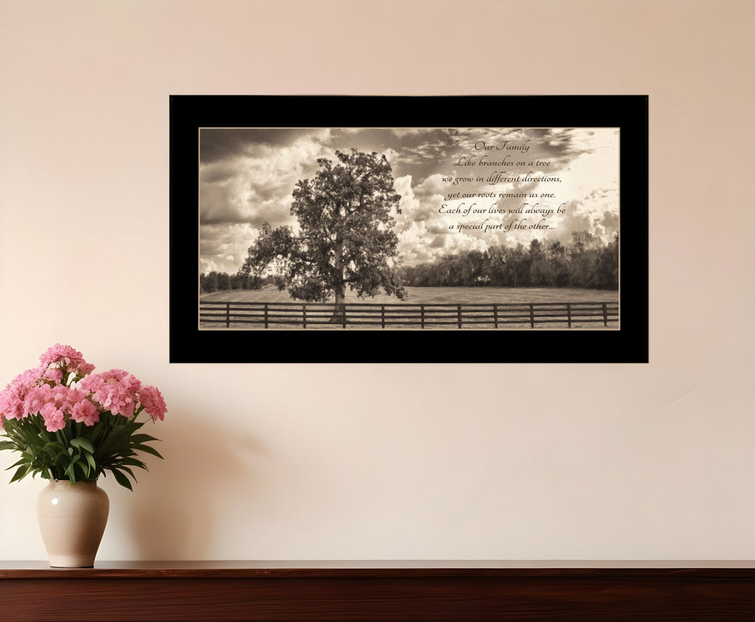 Our Family Black Framed Print Wall Art