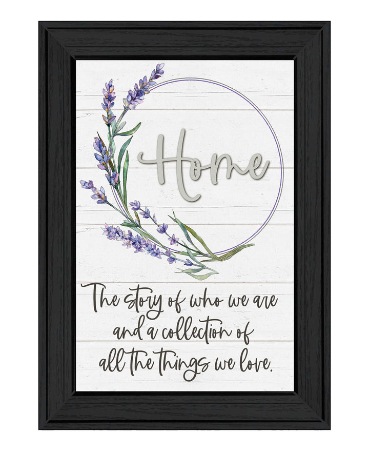 Home a Circle of Love Black Framed Print Wall Art