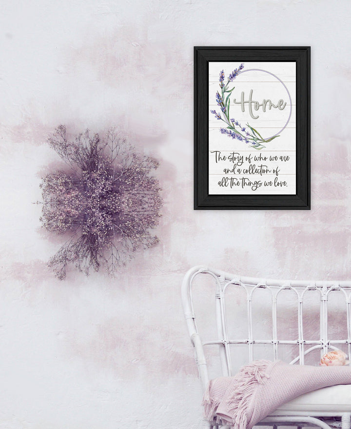 Home a Circle of Love Black Framed Print Wall Art