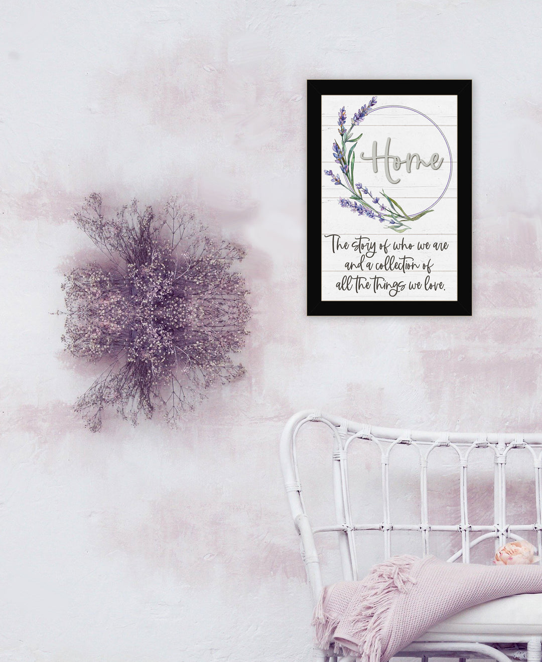 Home a Circle of Love Black Framed Print Wall Art