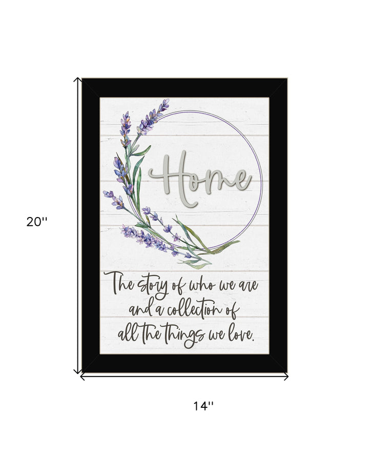 Home a Circle of Love Black Framed Print Wall Art