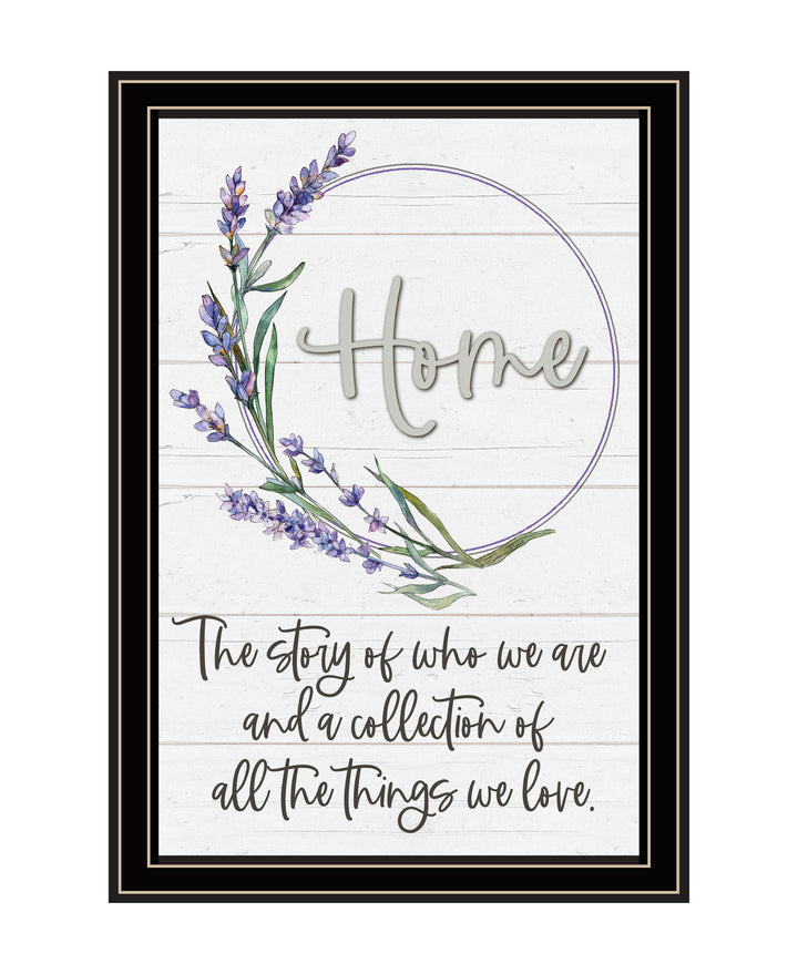 Home a Circle of Love Black Framed Print Wall Art