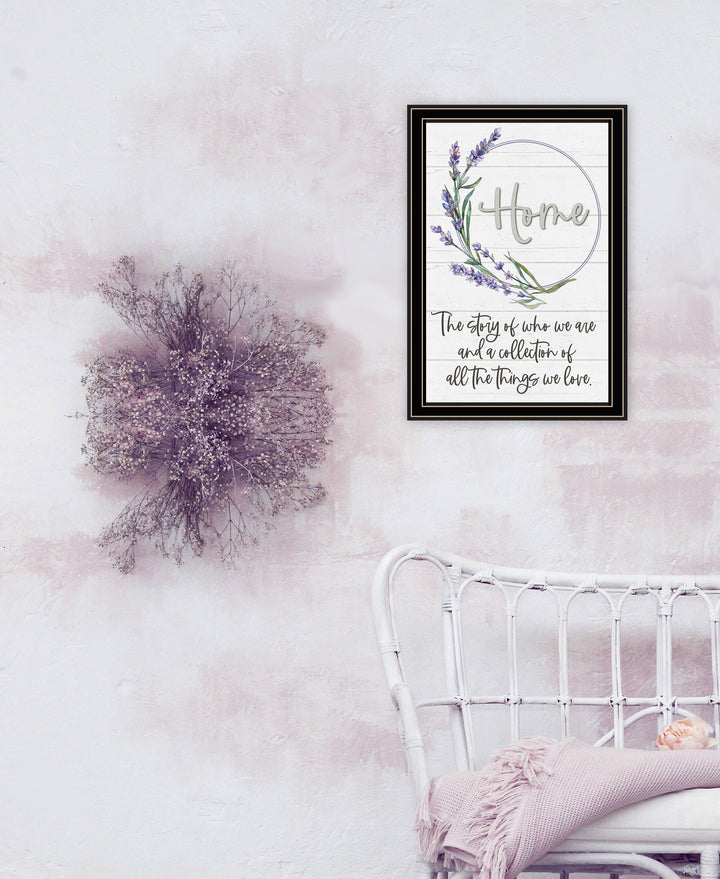 Home a Circle of Love Black Framed Print Wall Art