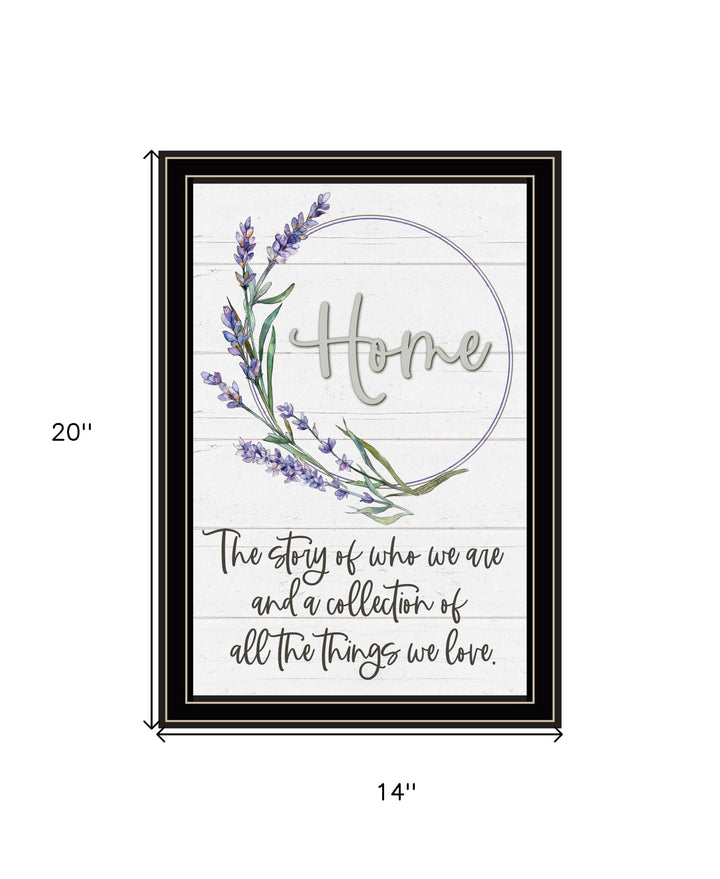 Home a Circle of Love Black Framed Print Wall Art