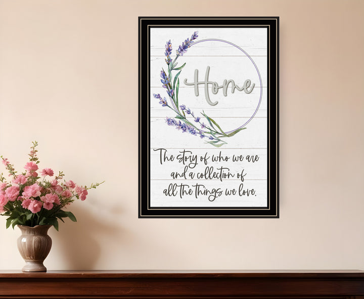 Home a Circle of Love Black Framed Print Wall Art