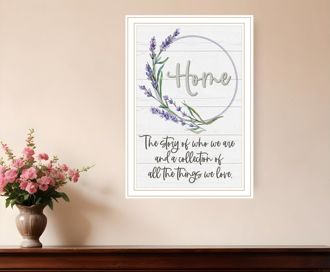 Home a Circle of Love Black Framed Print Wall Art