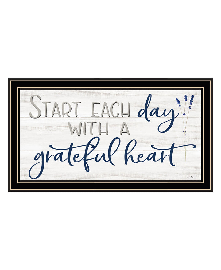 Grateful Heart Black Framed Print Wall Art