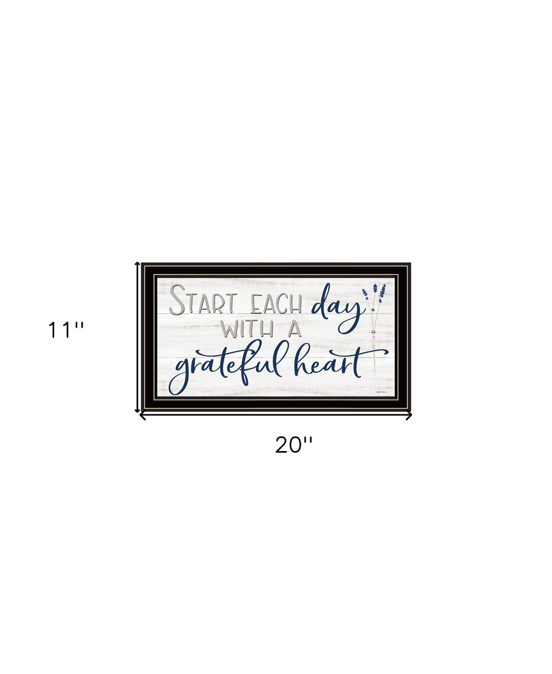 Grateful Heart Black Framed Print Wall Art