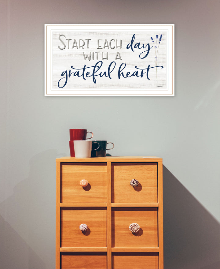 Grateful Heart Black Framed Print Wall Art