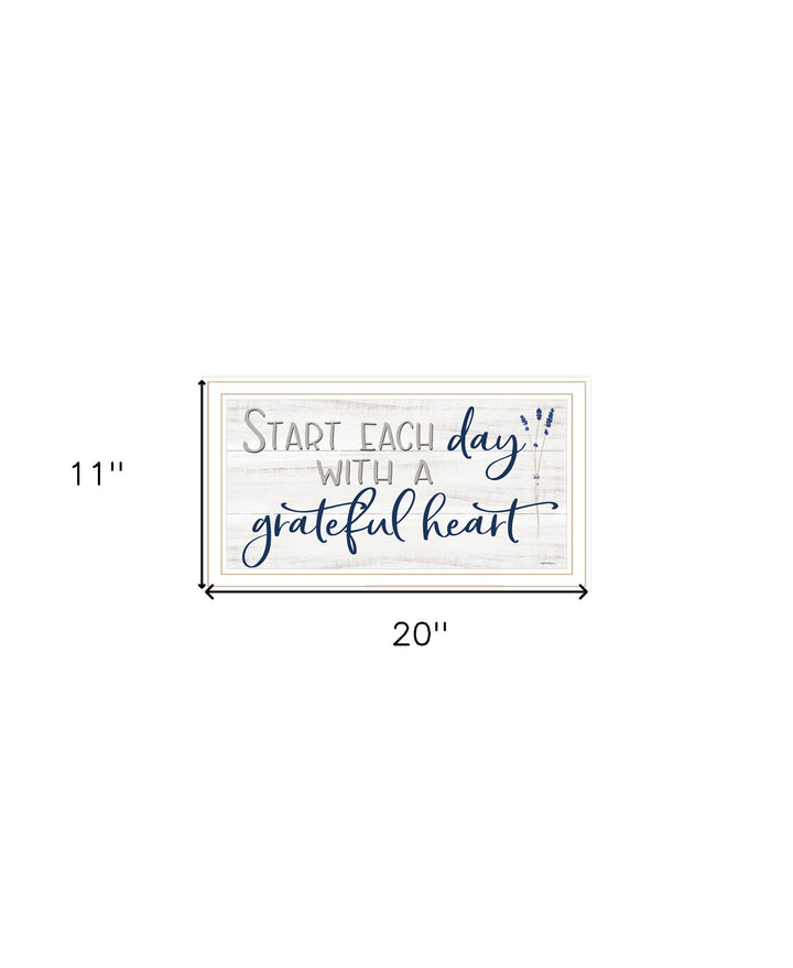 Grateful Heart Black Framed Print Wall Art