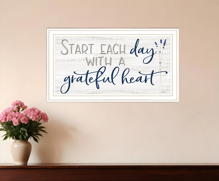 Grateful Heart Black Framed Print Wall Art