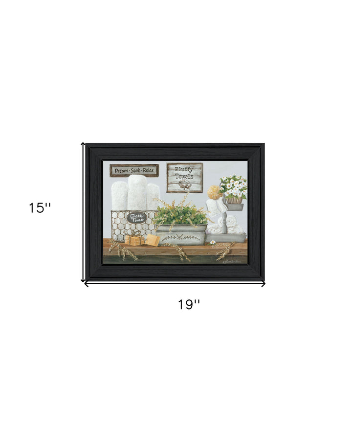 Fluffy Towels Black Framed Print Wall Art