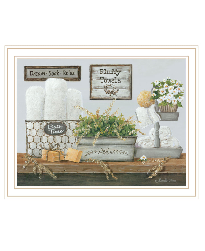 Fluffy Towels Black Framed Print Wall Art